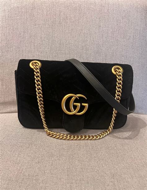 gucci marmont nera velluto